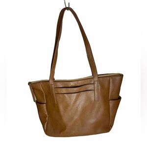 Relic by Fossil Brown Tote Shoulder Bag Top Zip Shopping Travel